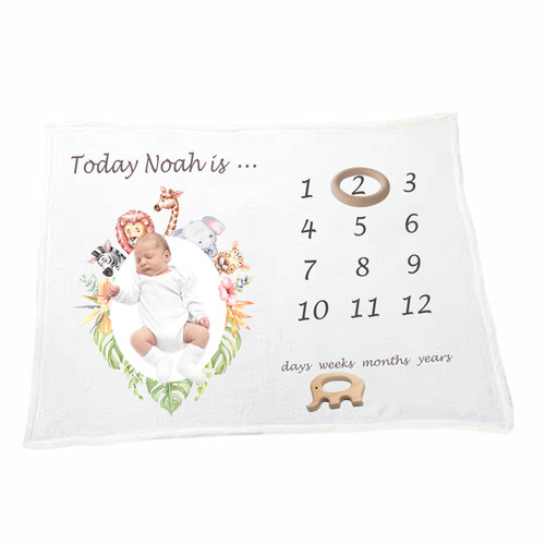 baby milestone bedsheet