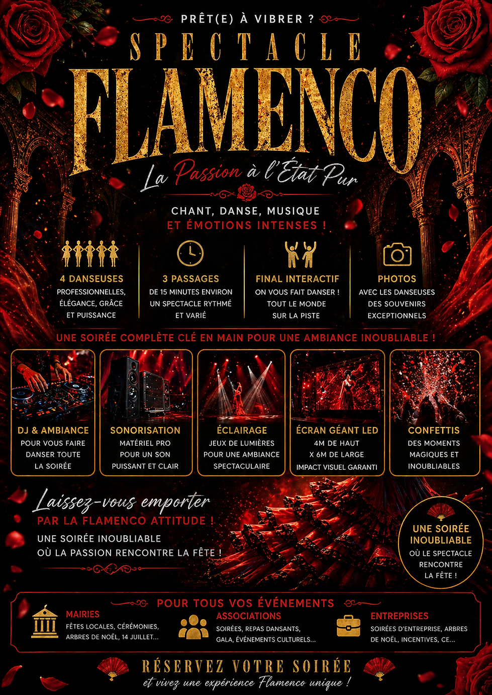 spectacle flamenco Occitanie animation danseuse scène informations