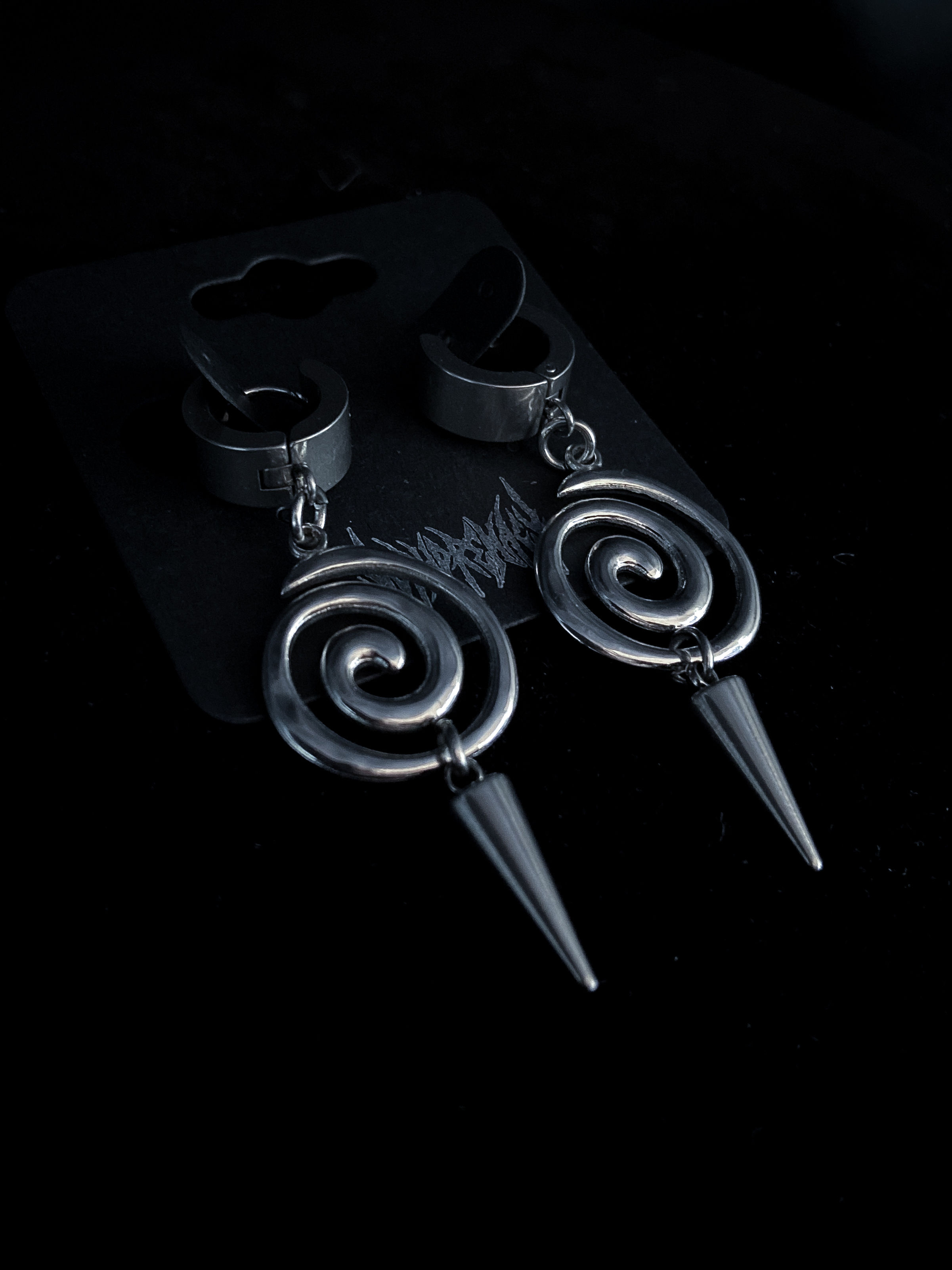 Chunky Hoop Spiral Earrings