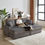 Thumbnail: 84Inch Corduroy 3-Seater Sofa With 3 Back Pillows ,2 Toss Pillows , a Ottoman