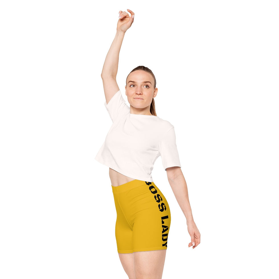 Thumbnail: BOSS LADY Women's Biker Shorts YELLOW