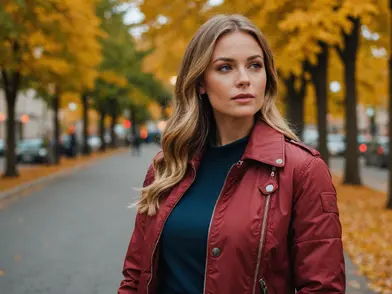 Get Ready for Fall: Unleash Your Style with the Annalise Womens Leather Jacket!