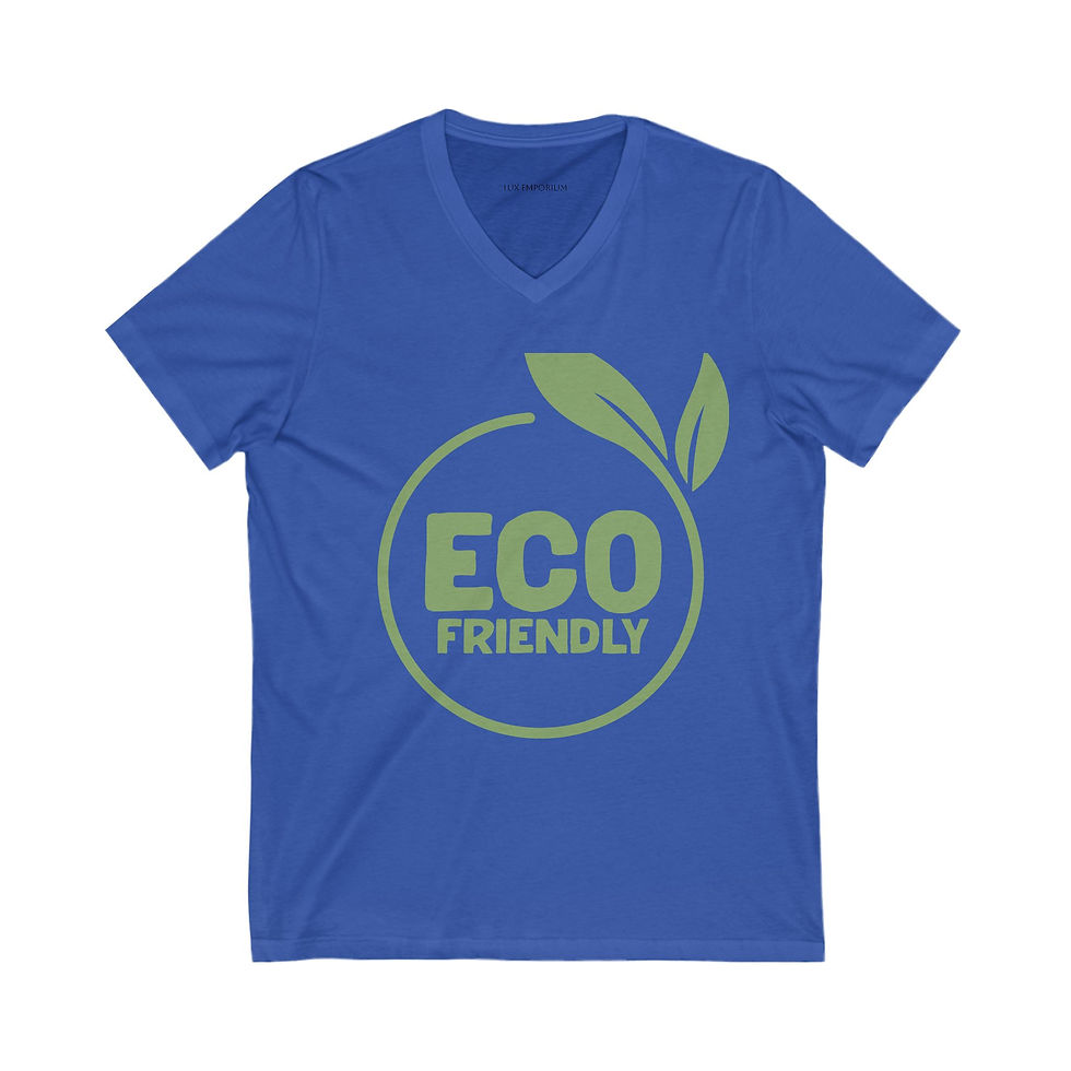 Thumbnail: Eco-Friendly Unisex V-Neck Tee - Sustainable Style for Nature Lovers