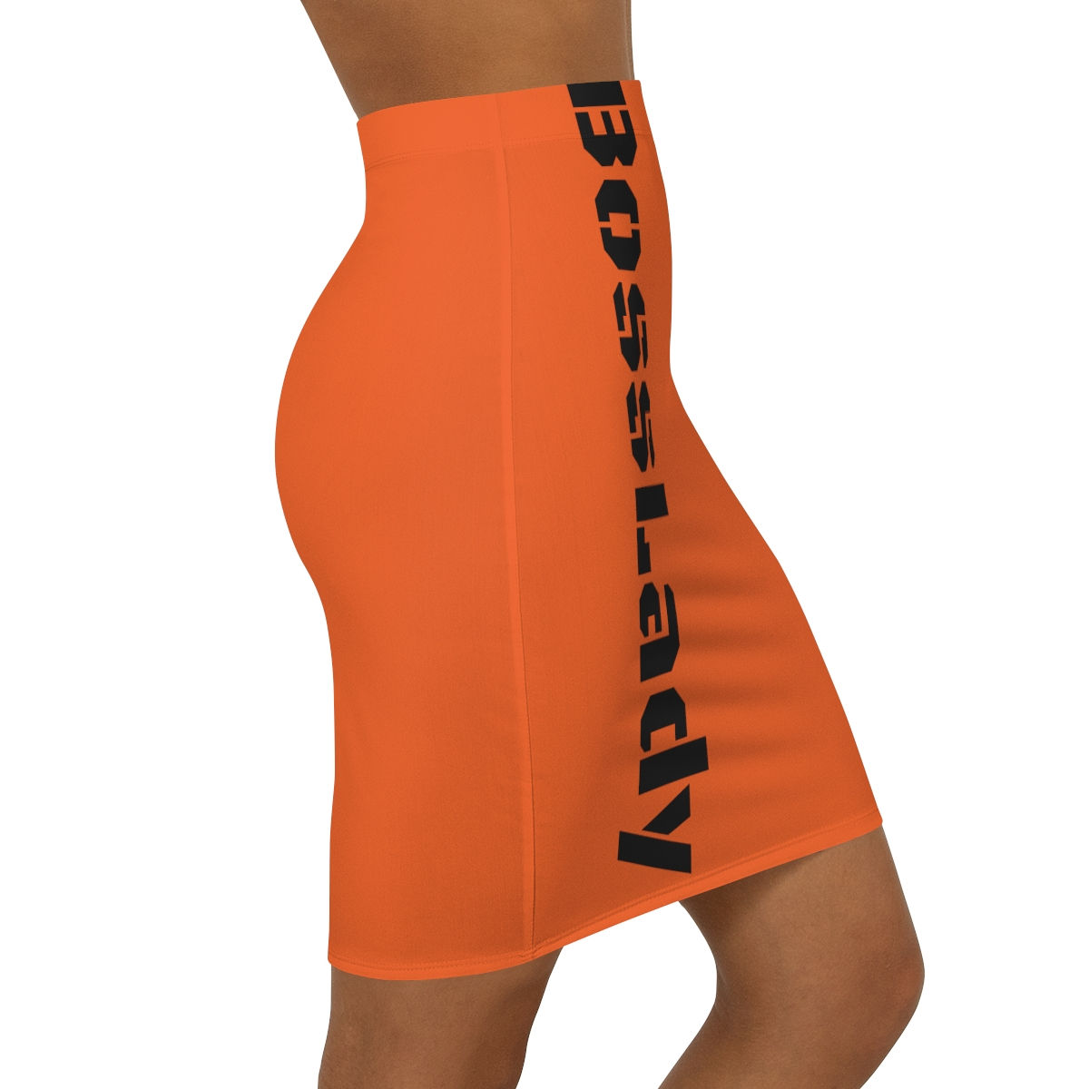 Women's Mini Skirt-Boss Lady orange/black