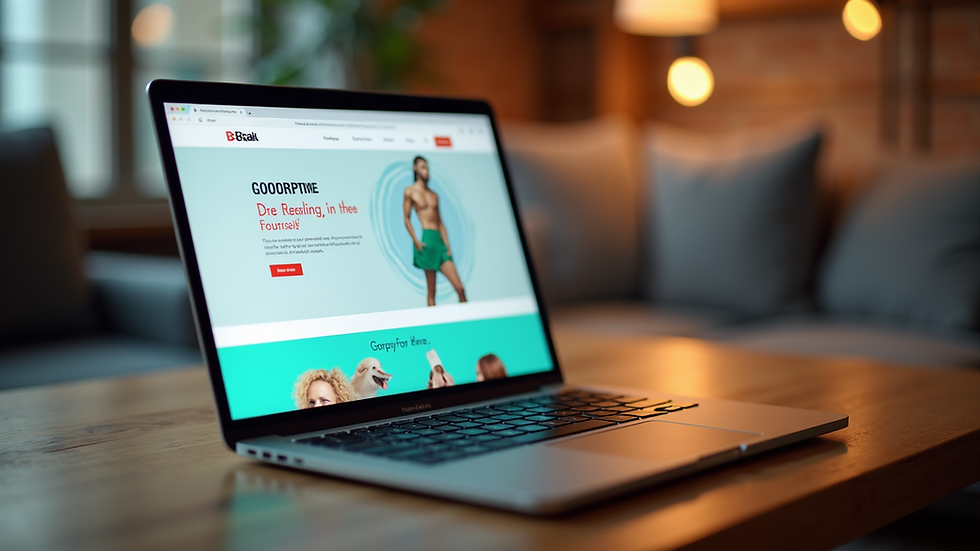 Eye-level view of a laptop displaying an online shopping website
