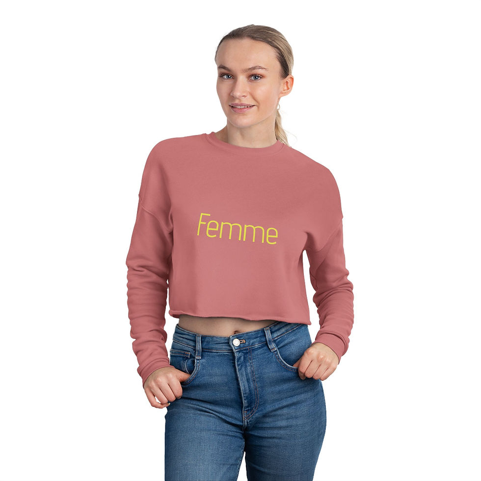 Миниатюра: Femme Women's Cropped Sweatshirt - Chic & Trendy Casual Wear