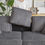 Thumbnail: 84Inch Corduroy 3-Seater Sofa With 3 Back Pillows ,2 Toss Pillows , a Ottoman