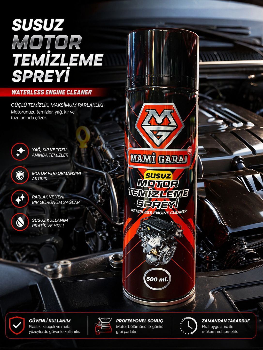 SUSUZ MOTOR TEMİZLEME SPREYİ 500ML
