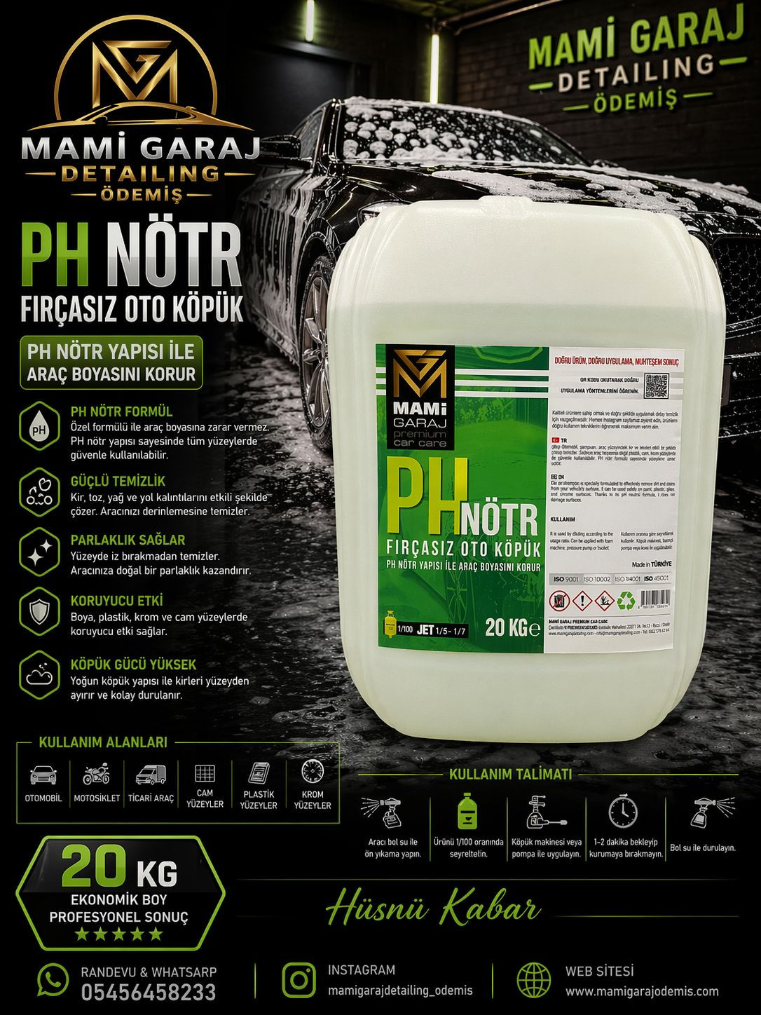 PH NÖTR OTO ŞAMPUANI 20 KG