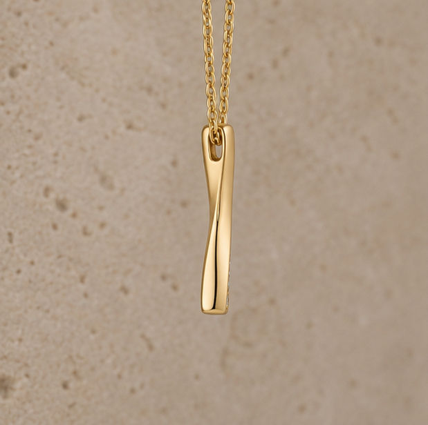 Thumbnail: The Serpentine Pavé Twist Necklace