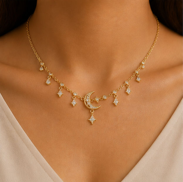 Thumbnail: Celestial Dream Multi-Charm Necklace