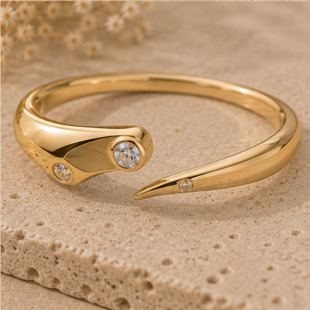 Thumbnail: The Floating Stone Hook Bangle