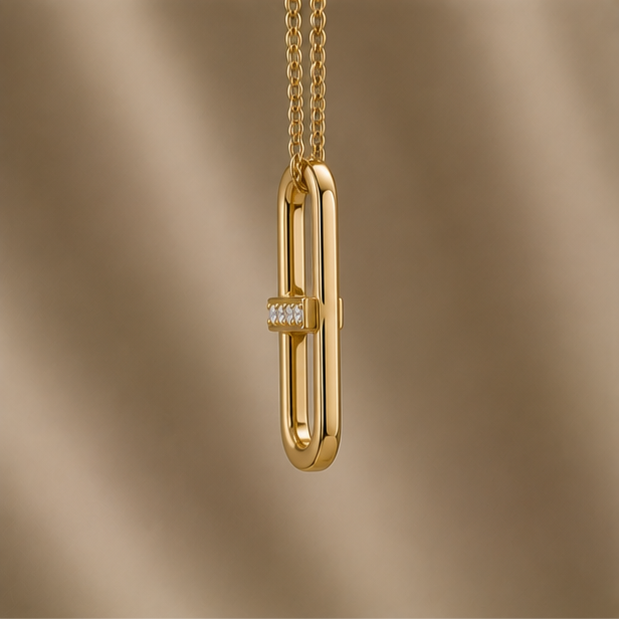 Thumbnail: The Nexus Paperclip Frame Pendant