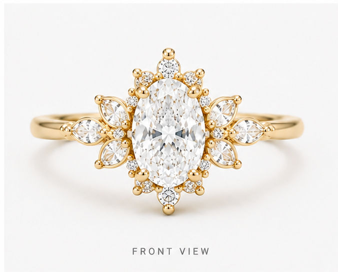 The Empress Marquise Cluster Ring