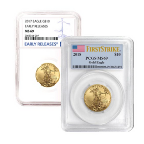 1-4 oz american gold eagle coin ms69 random year, vaired label, pcgs or ngc.PNG