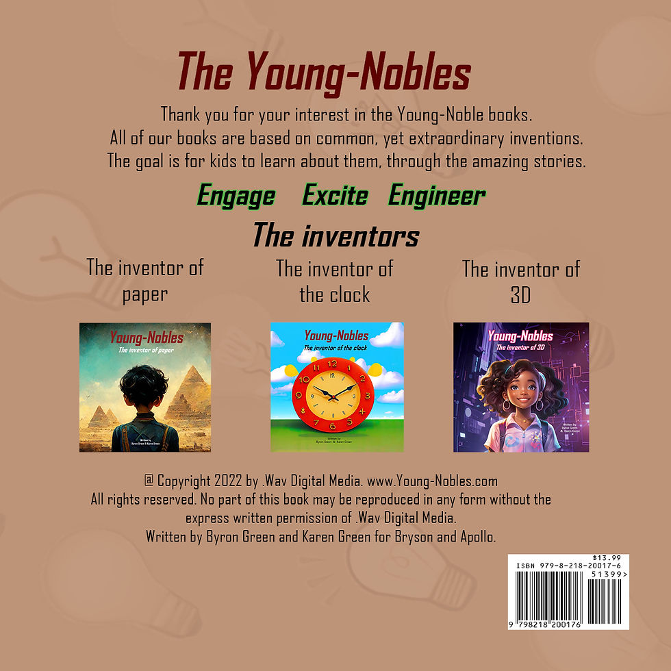 Thumbnail: the back of The Inventor of The Light Bulb Book