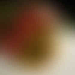 Tropical anthurium arrangement with red and orange tones in a wooden sculptural base surrounded by candles.