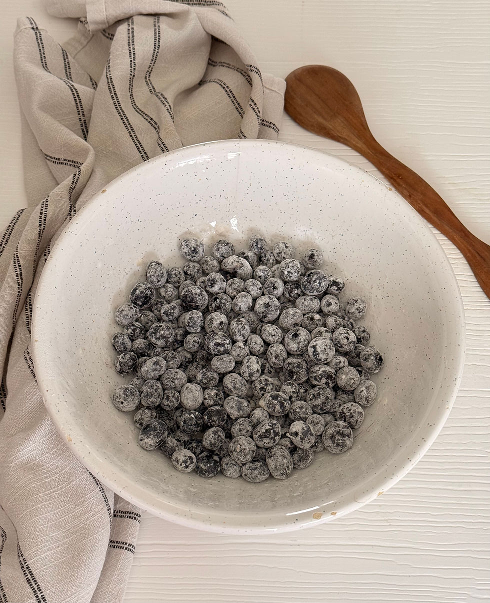 Fresh Blueberries Coated with Flour