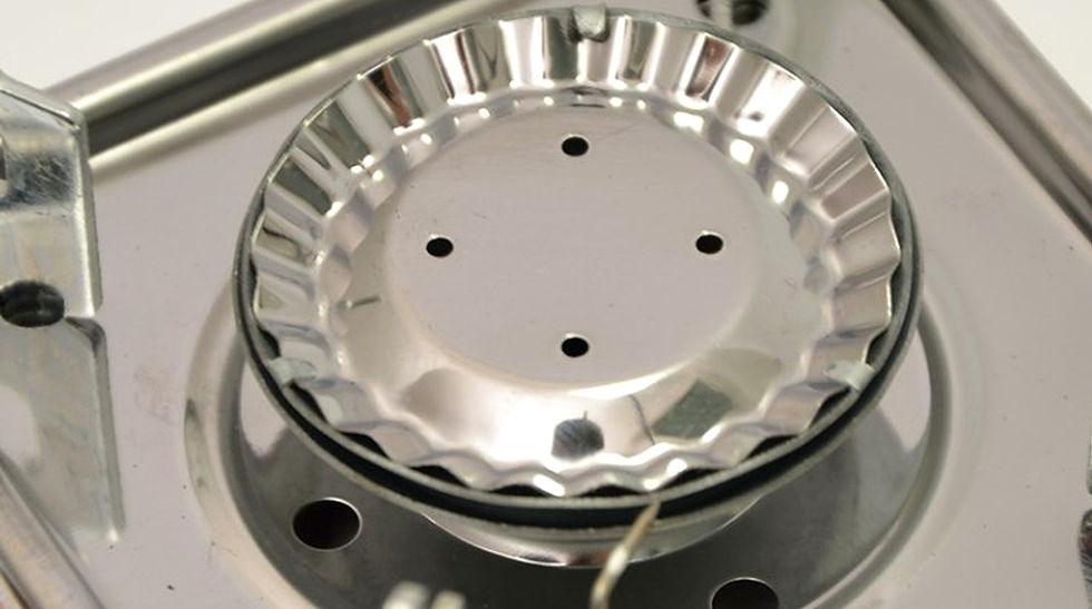 WarPath Gas Stove Burner Detail Stainless Steel Top View 375g