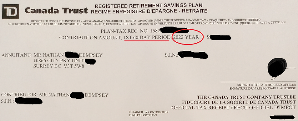 TD Contribution Slip