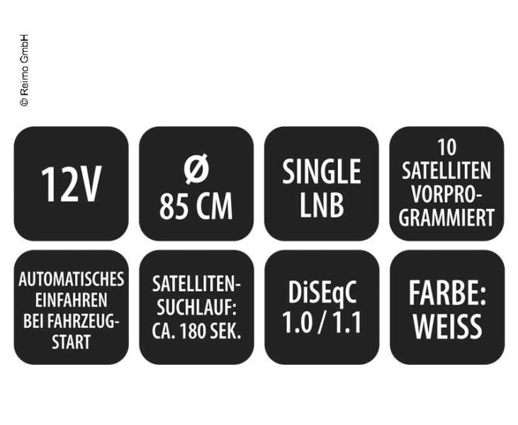 Miniaturbild: Multi Sat-Anlage X85 Single, 85 cm Spiegel