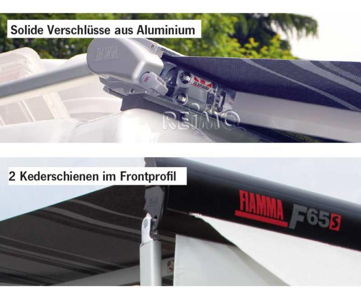 Miniaturbild: Fiamma F65S Dachmarkise 4,0m  Royal Grey,Gehäuse silber für Vans und Wohnmobile
