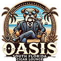 Oasis South Florida logo featuring palm trees and lounge-style design