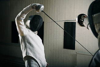 Fencers in combat