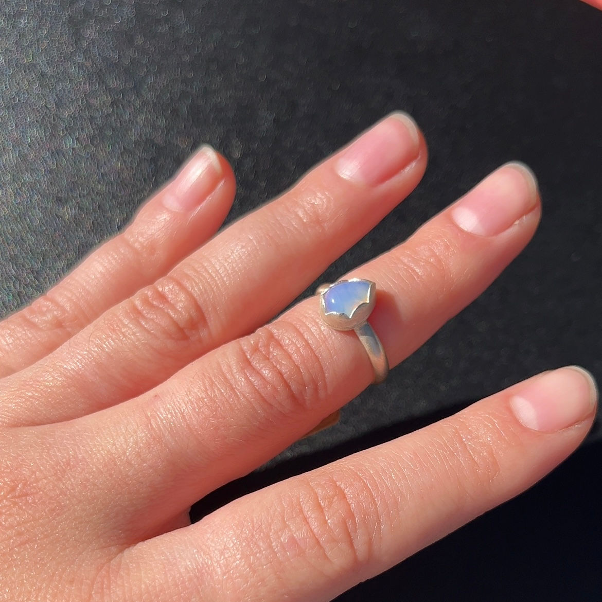 sterling silver opalite ring | size 4.5