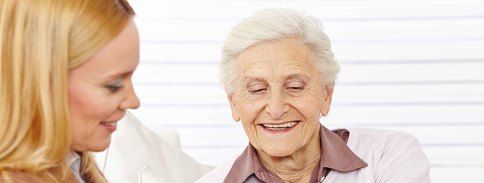 Nurse helping elderly woman who found service through CCRH.net