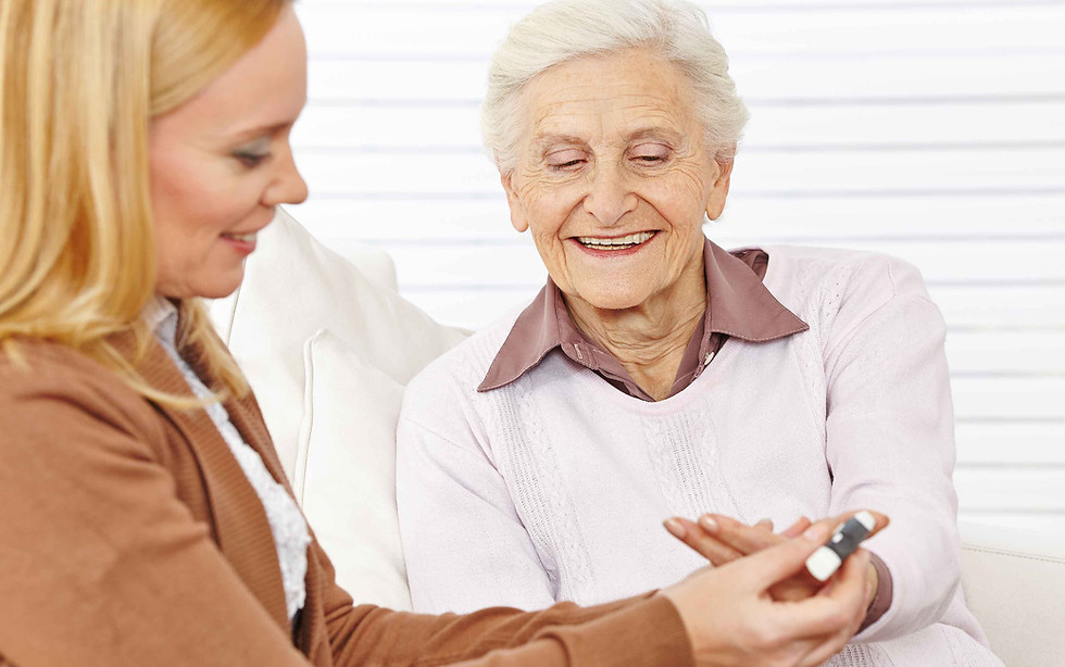 Nurse service provider helping elderly retired senior woman through CCRH.net