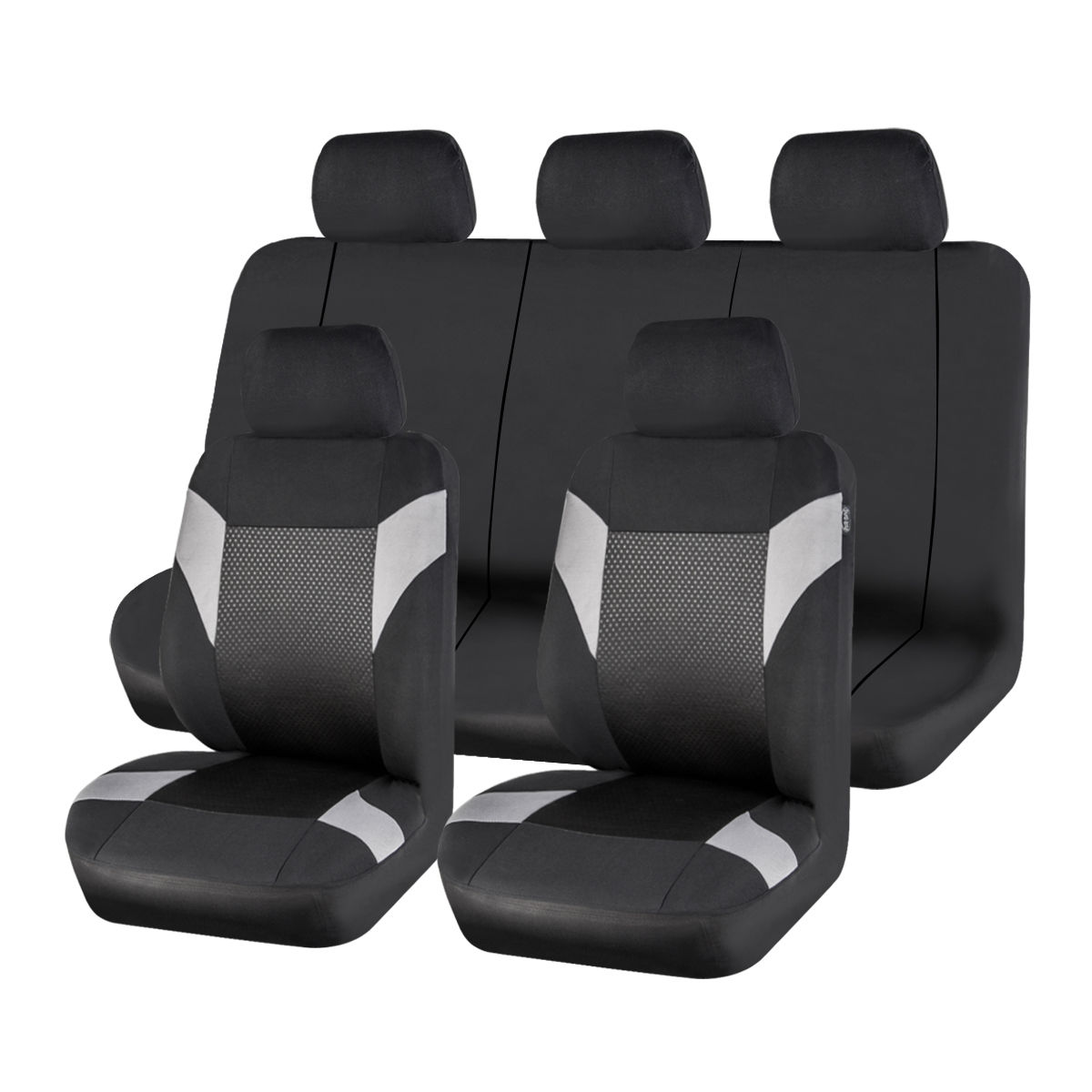 CAR PASS New Arrival Mesh Fabric 5 Seat Universal Car Seat Cover without Zippers