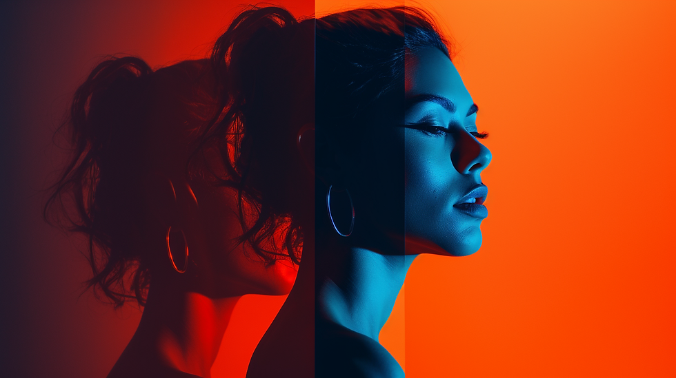 imagen de mujer con sombras