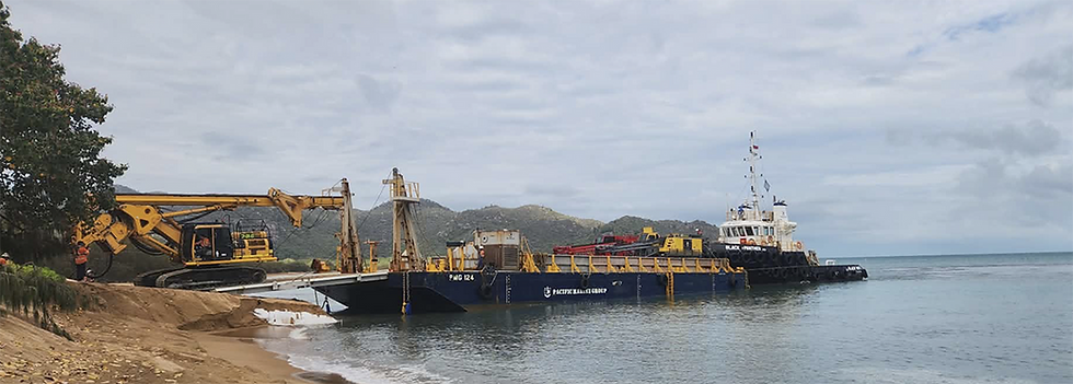 BARGE LANDING IN HORSESHOE BAY