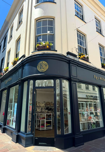 Fig & Willow shop in St. Helier Jersey with the logo design