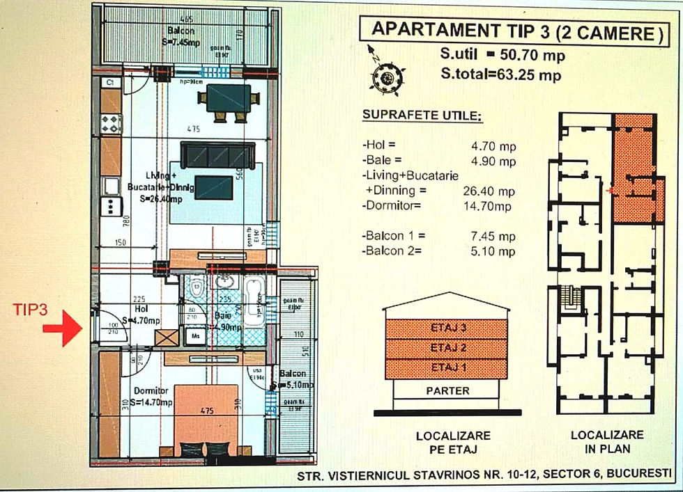 Apartament 2 camere de vanzare bloc nou Militari
