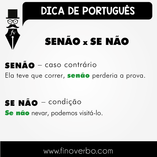 Senão x Se não