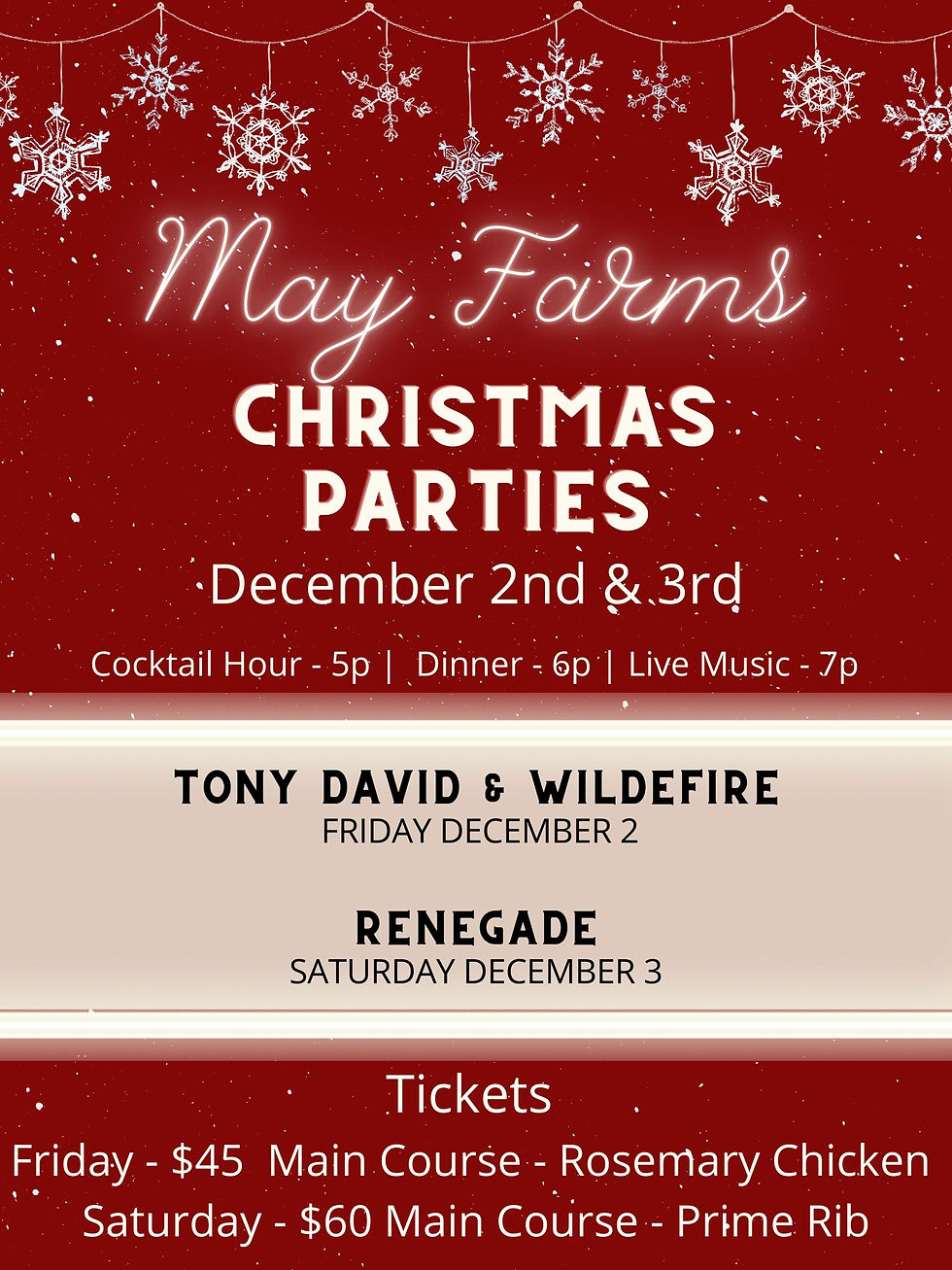 May Farms Christmas Parties - Byers, CO