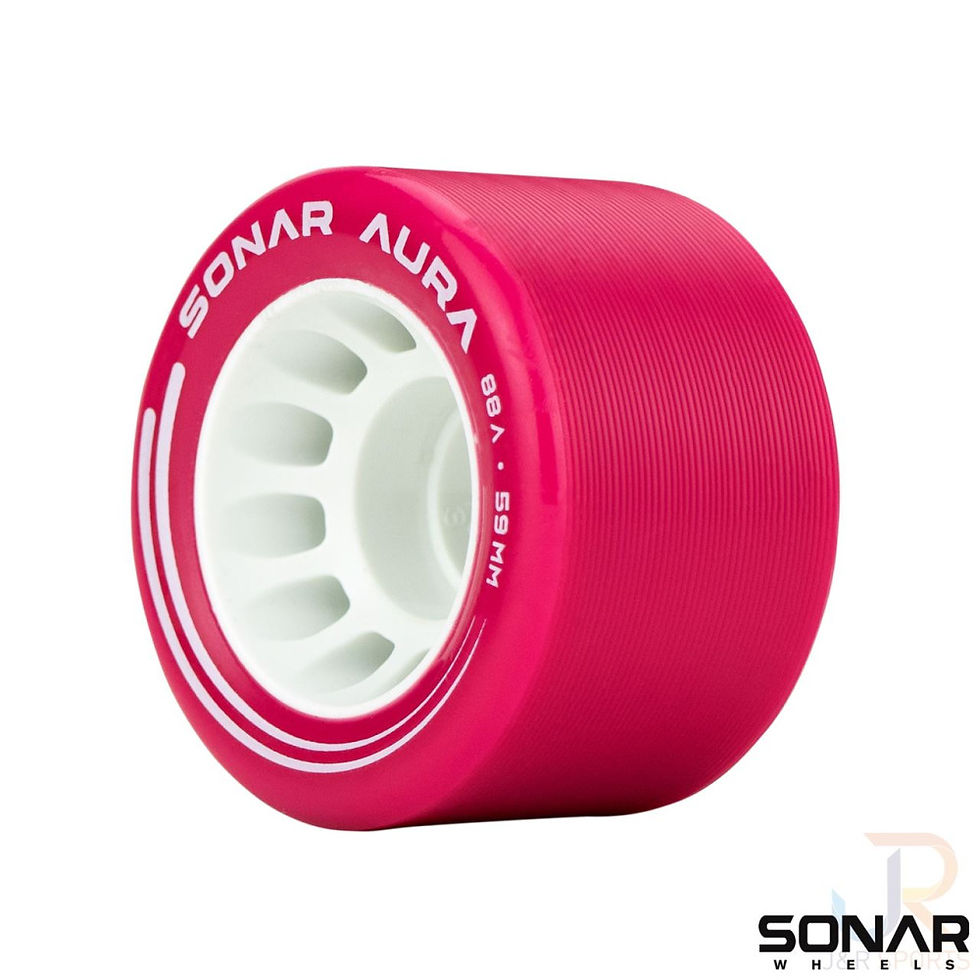 Sonar Aura 59mm x 38mm quad roller skate wheels available in 88A and 92A hardness