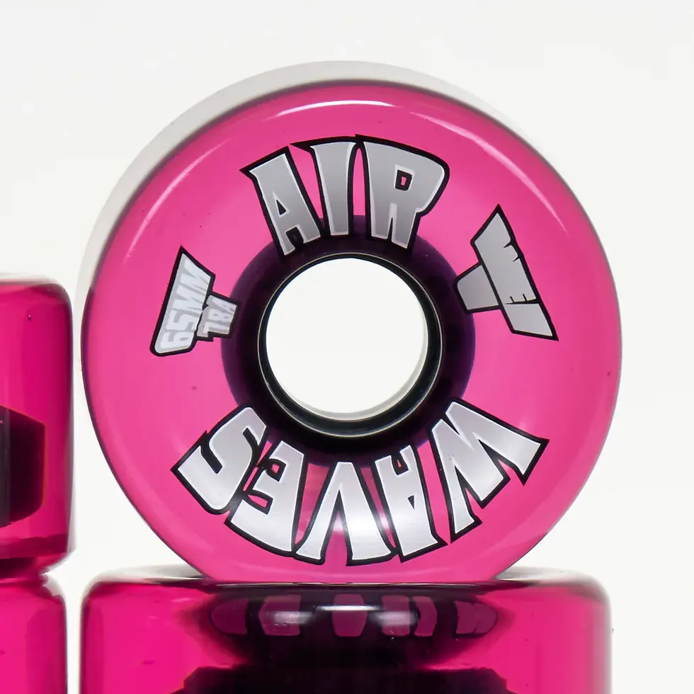 Thumbnail: Air Waves USA 65mm 78a Quad Roller Skate Wheels - Swirl/Solid/Clear - Pack of 8