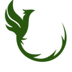 Stylised green phoenix emblem representing growth and renewal in Thorp Advisory branding.
