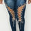 Thumbnail: Never Cross Me Denim Lace Up Pants
