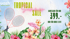 Squash Abo-Aktion, Aktion, Rabatt, Sale, Summer, Tropical