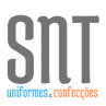 Logomarca da empresa SNT que oferece uniformes personalizados