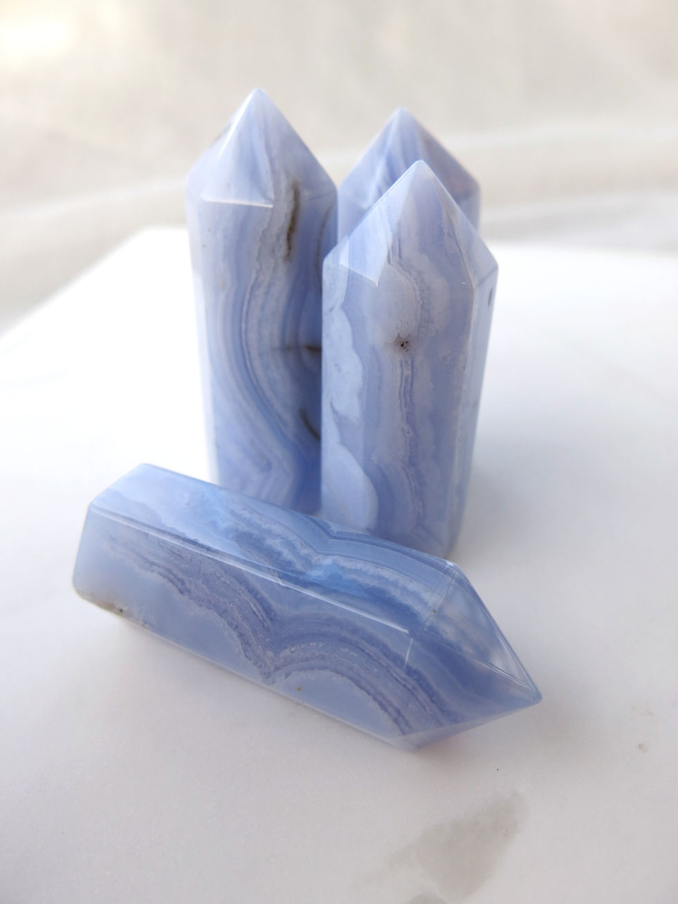 Thumbnail: Blue Lace Agate Point Tower