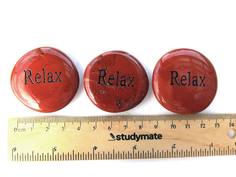 Thumbnail: Word Stone: 'Relax' in Red Jasper