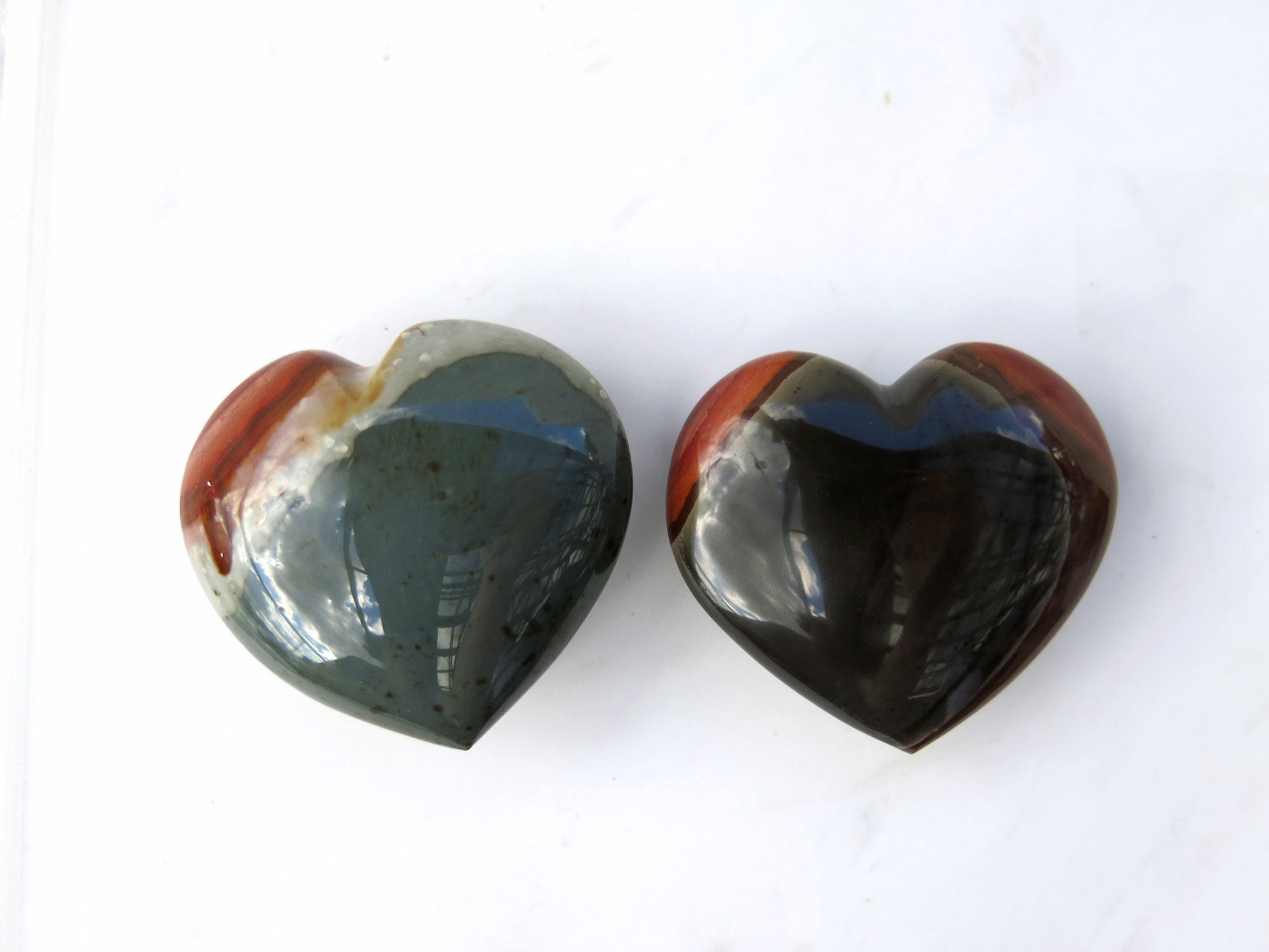 Polychrome Jasper Puff Heart