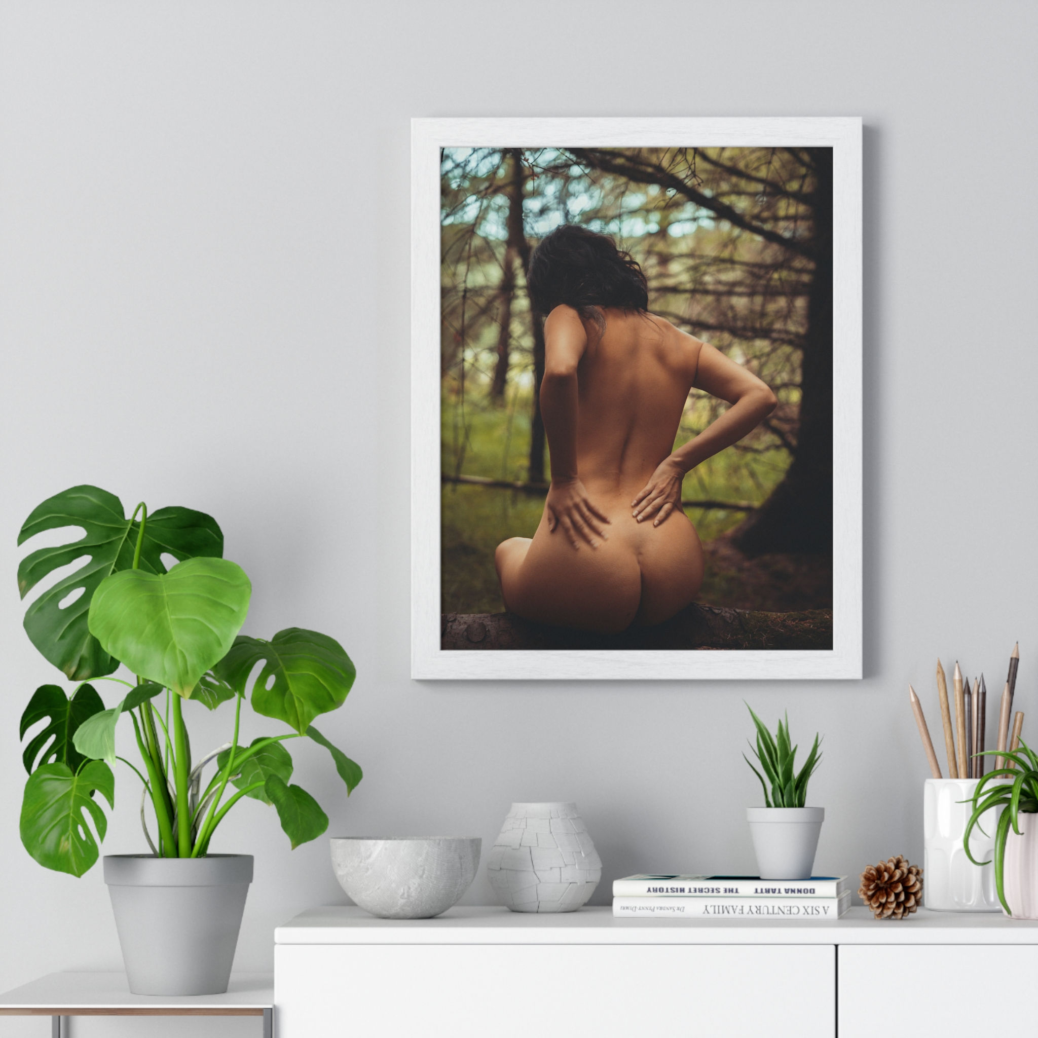 Serene Nature-Inspired Framed Poster - Art for Wellness and Reflection