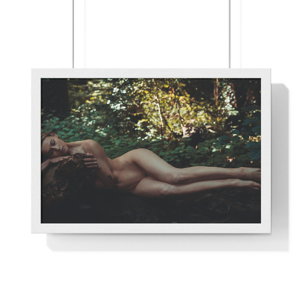 Thumbnail: Nude Serene Nature Framed Poster - Elegant Art for Home Decor