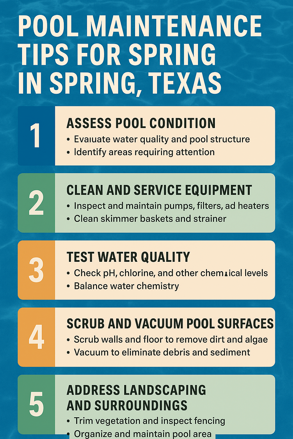 Top 5 Pool Maintenance Tips for Spring, TX Residents